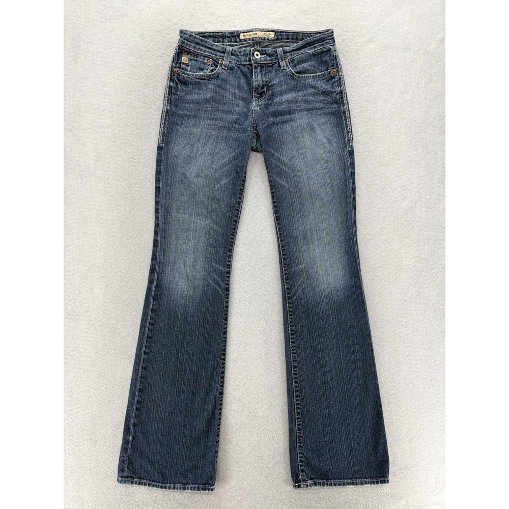 Big Star Maddie Boot Jeans Womens 26 Tall Blue Med Wash Mid Rise Bootcut Stretch